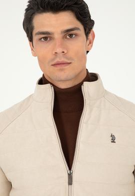 Erkek Bej Deri Ceket - 50297246024