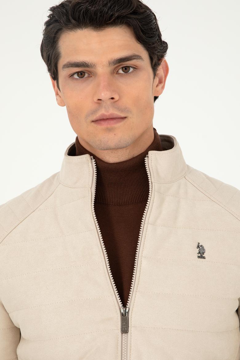 Erkek Bej Deri Ceket - 50297246024
