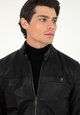 Erkek Siyah Deri Ceket - 50297187004