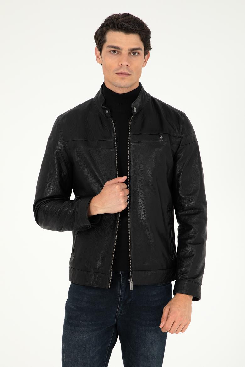 Erkek Siyah Deri Ceket
