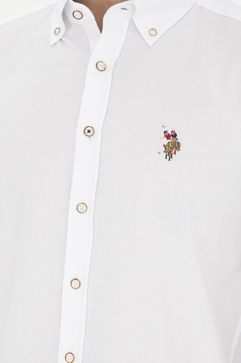 Erkek Beyaz Uzun Kollu Basic Gömlek