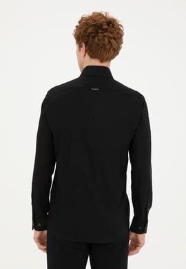 Erkek Siyah Uzun Kollu Basic Gömlek - 50281921043