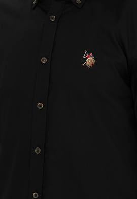 Erkek Siyah Uzun Kollu Basic Gömlek - 50281921043