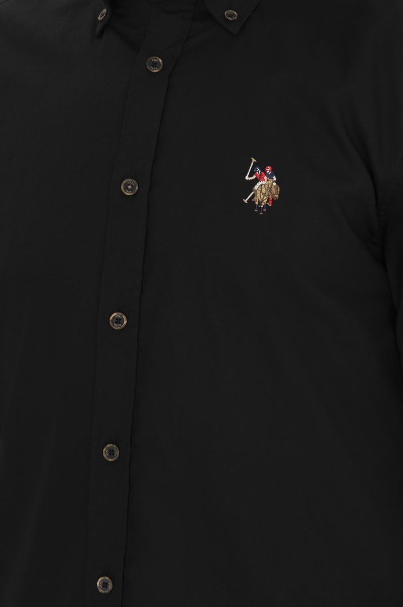 Erkek Siyah Uzun Kollu Basic Gömlek