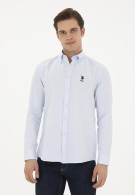 Erkek Açık Mavi Uzun Kollu Basic Gömlek - 50282589027