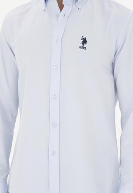 Erkek Açık Mavi Uzun Kollu Basic Gömlek - 50282589027