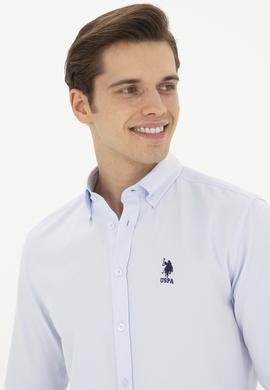 Erkek Açık Mavi Uzun Kollu Basic Gömlek - 50282589027