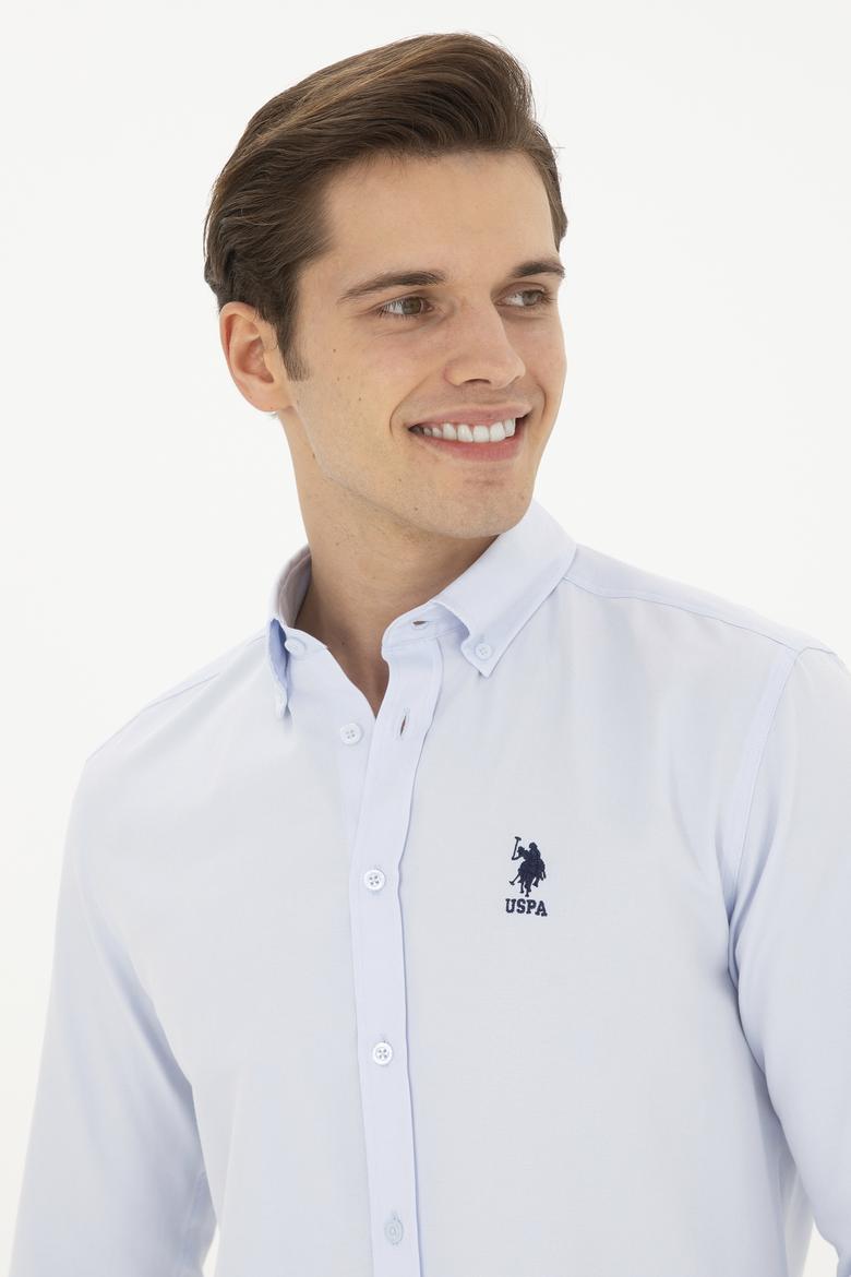 Erkek Açık Mavi Uzun Kollu Basic Gömlek - 50282589027