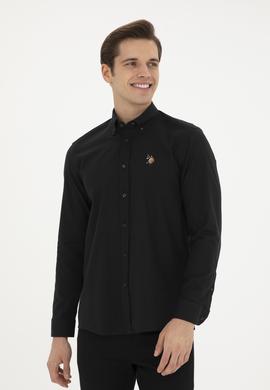 Erkek Siyah Uzun Kollu Basic Gömlek - 50282588083