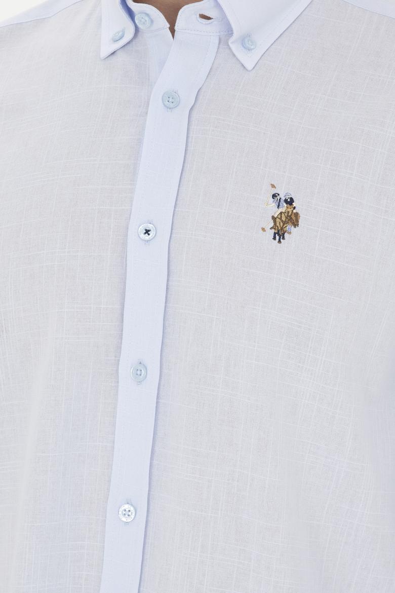 Erkek Açık Mavi Uzun Kollu Basic Gömlek - 50282588076