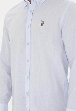 Erkek Açık Mavi Uzun Kollu Basic Gömlek - 50282588076