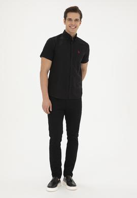 Erkek Siyah Kısa Kollu Gömlek - 50282587025