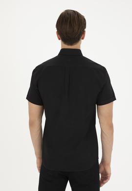 Erkek Siyah Kısa Kollu Gömlek - 50282587025
