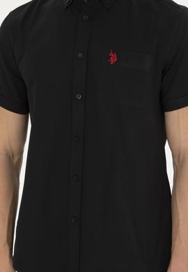 Erkek Siyah Kısa Kollu Gömlek - 50282587025