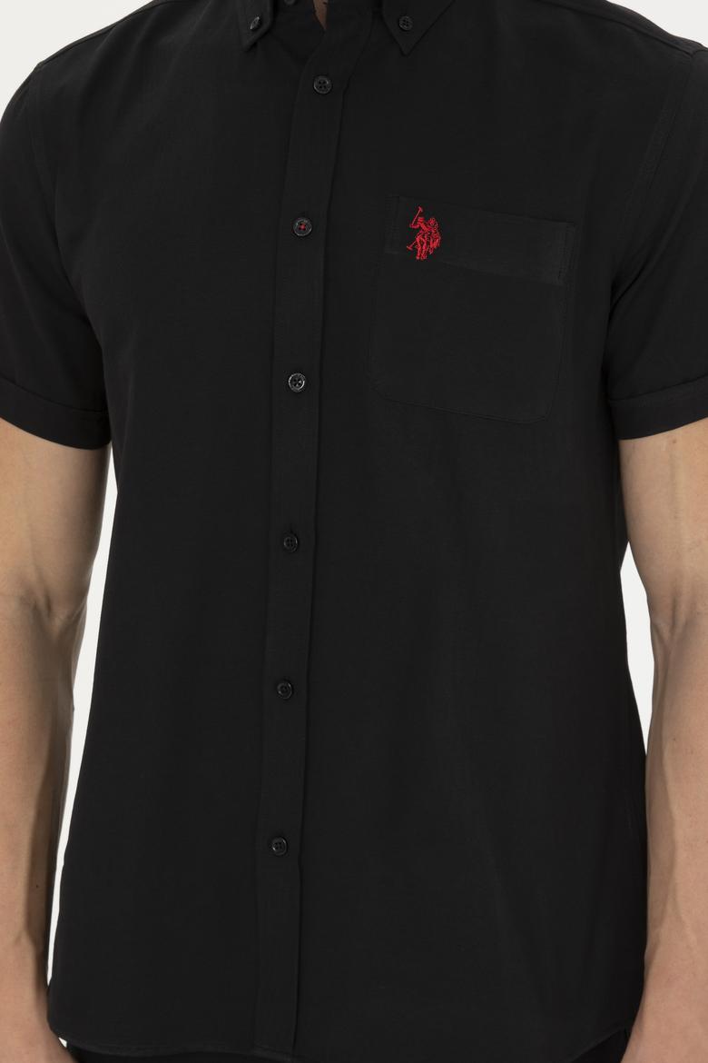 Erkek Siyah Kısa Kollu Gömlek - 50282587025