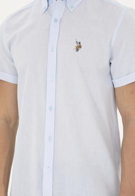 Erkek Açık Mavi Kısa Kollu Gömlek - 50282582039