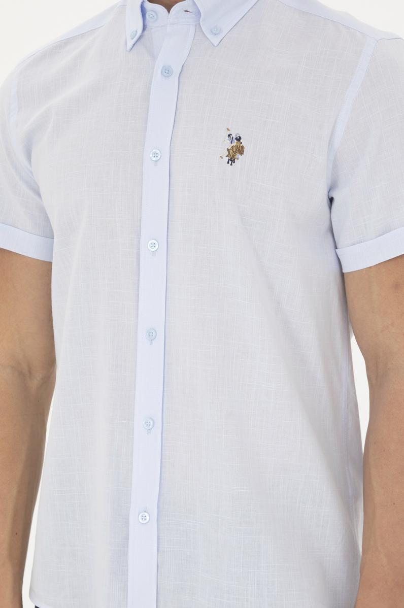 Erkek Açık Mavi Kısa Kollu Gömlek