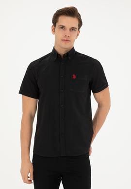 Erkek Siyah Kısa Kollu Gömlek - 50282587025