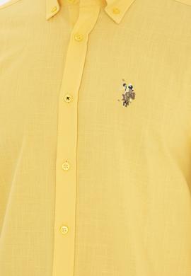 Erkek Sarı Uzun Kollu Basic Gömlek - 50282588007