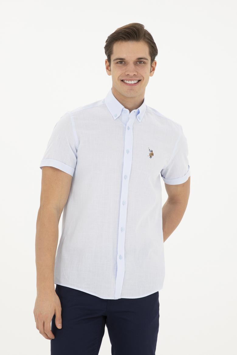 Erkek Açık Mavi Kısa Kollu Gömlek - 50282582039