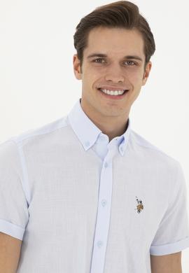 Erkek Açık Mavi Kısa Kollu Gömlek - 50282582039