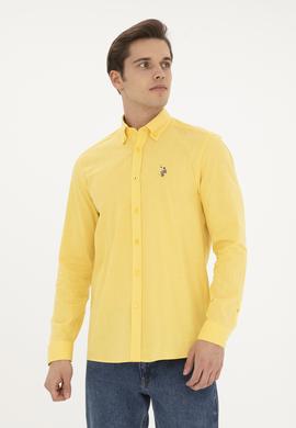 Erkek Sarı Uzun Kollu Basic Gömlek - 50282588007