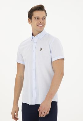 Erkek Açık Mavi Kısa Kollu Gömlek - 50282582039