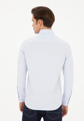 Erkek Açık Mavi Uzun Kollu Basic Gömlek - 50282590028