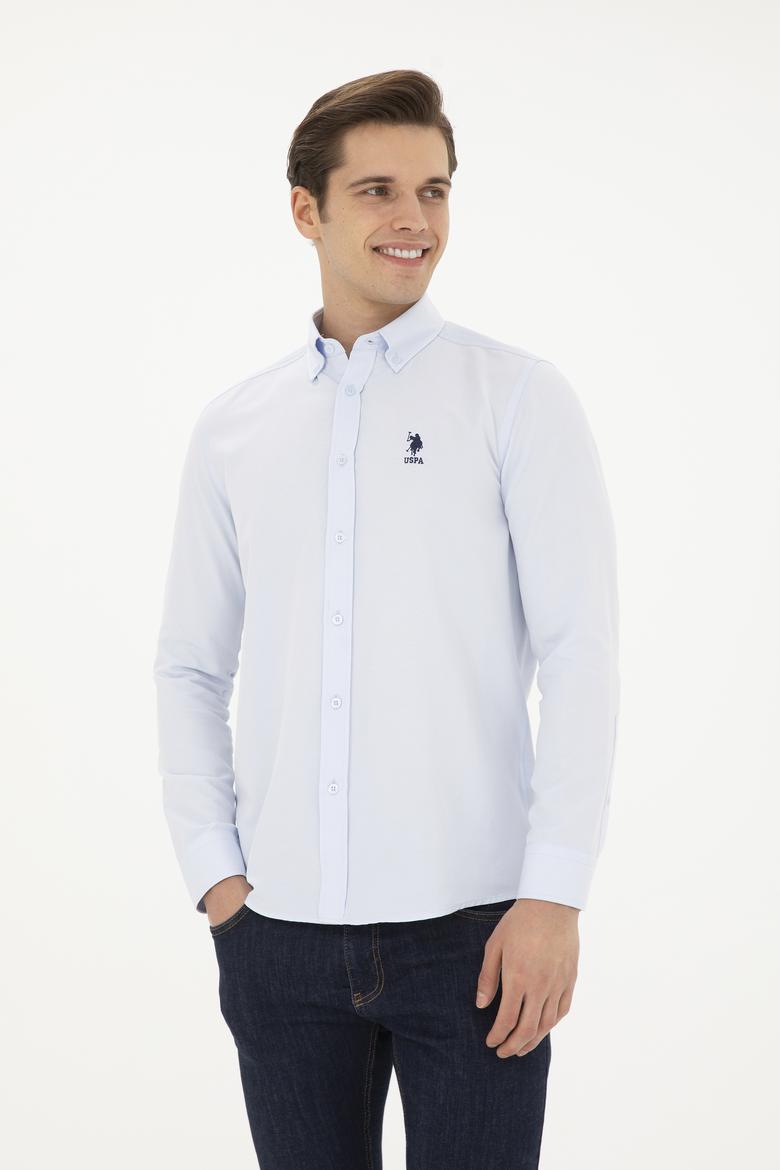 Erkek Açık Mavi Uzun Kollu Basic Gömlek - 50282590028