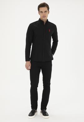 Erkek Siyah Uzun Kollu Basic Gömlek - 50282589060