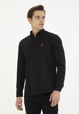 Erkek Siyah Uzun Kollu Basic Gömlek - 50282589060