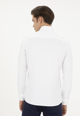Erkek Beyaz Uzun Kollu Basic Gömlek - 50282590037