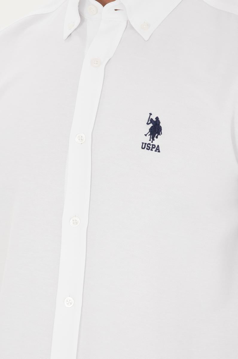 Erkek Beyaz Uzun Kollu Basic Gömlek