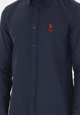 Erkek Lacivert Uzun Kollu Basic Gömlek - 50282590080