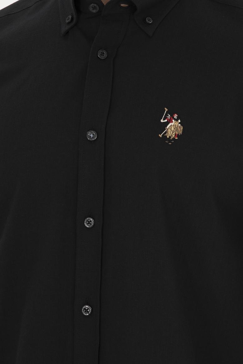 Erkek Siyah Uzun Kollu Basic Gömlek - 50282588083