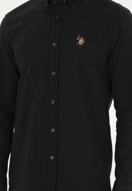 Erkek Siyah Uzun Kollu Basic Gömlek - 50282588083