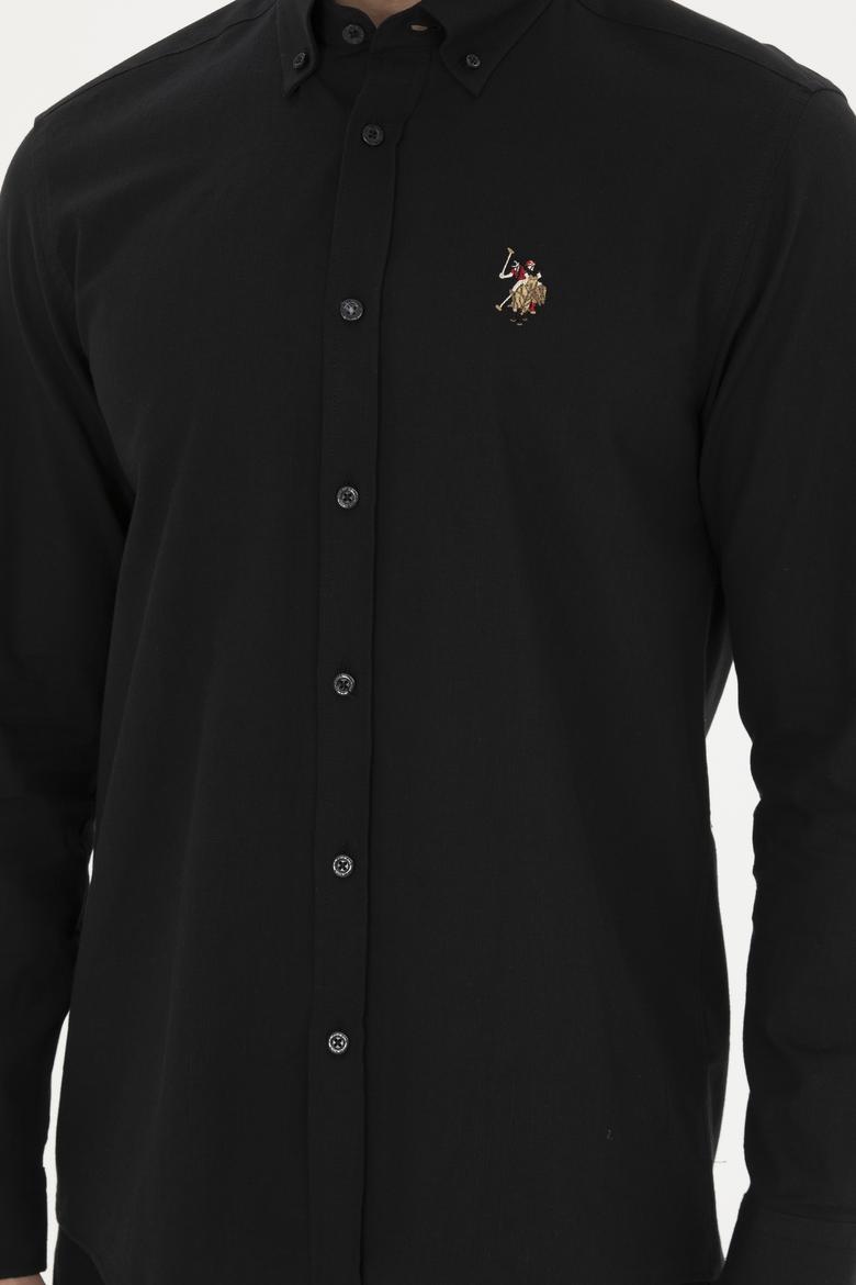 Erkek Siyah Uzun Kollu Basic Gömlek - 50282588083