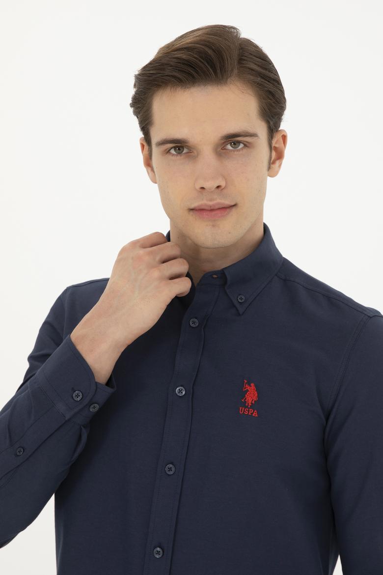 Erkek Lacivert Uzun Kollu Basic Gömlek - 50282590080