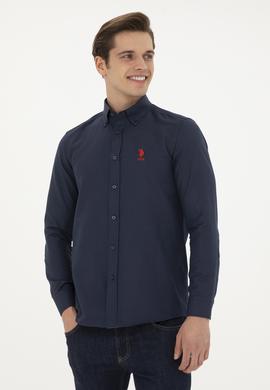 Erkek Lacivert Uzun Kollu Basic Gömlek - 50282590080