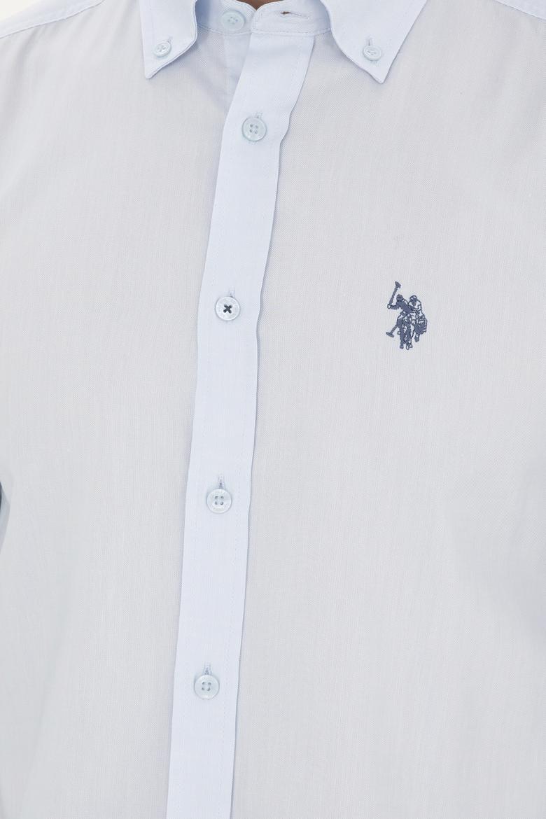 Erkek Açık Mavi Uzun Kollu Basic Gömlek - 50282601017