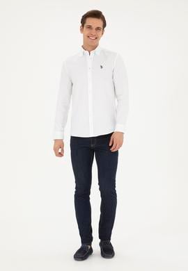 Erkek Beyaz Uzun Kollu Basic Gömlek - 50282601007