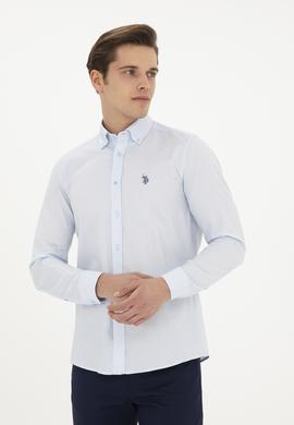 Erkek Açık Mavi Uzun Kollu Basic Gömlek - 50282601017