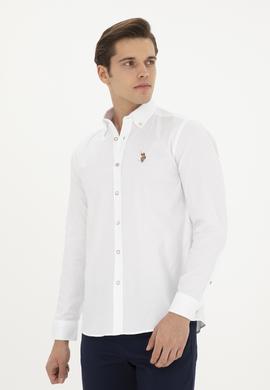 Erkek Beyaz Uzun Kollu Basic Gömlek - 50282610170