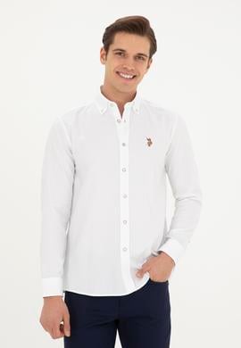 Erkek Beyaz Uzun Kollu Basic Gömlek - 50282610170