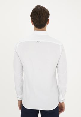 Erkek Beyaz Uzun Kollu Basic Gömlek - 50282610170