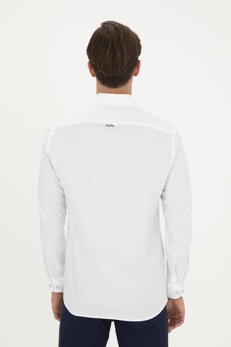 Erkek Beyaz Uzun Kollu Basic Gömlek - 50282610170