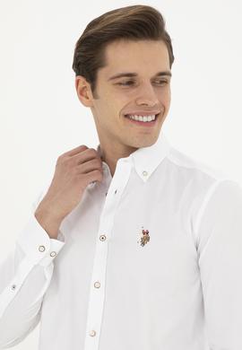 Erkek Beyaz Uzun Kollu Basic Gömlek - 50282610170