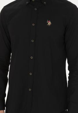 Erkek Siyah Uzun Kollu Basic Gömlek - 50282610125