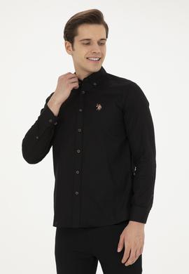 Erkek Siyah Uzun Kollu Basic Gömlek - 50282610125