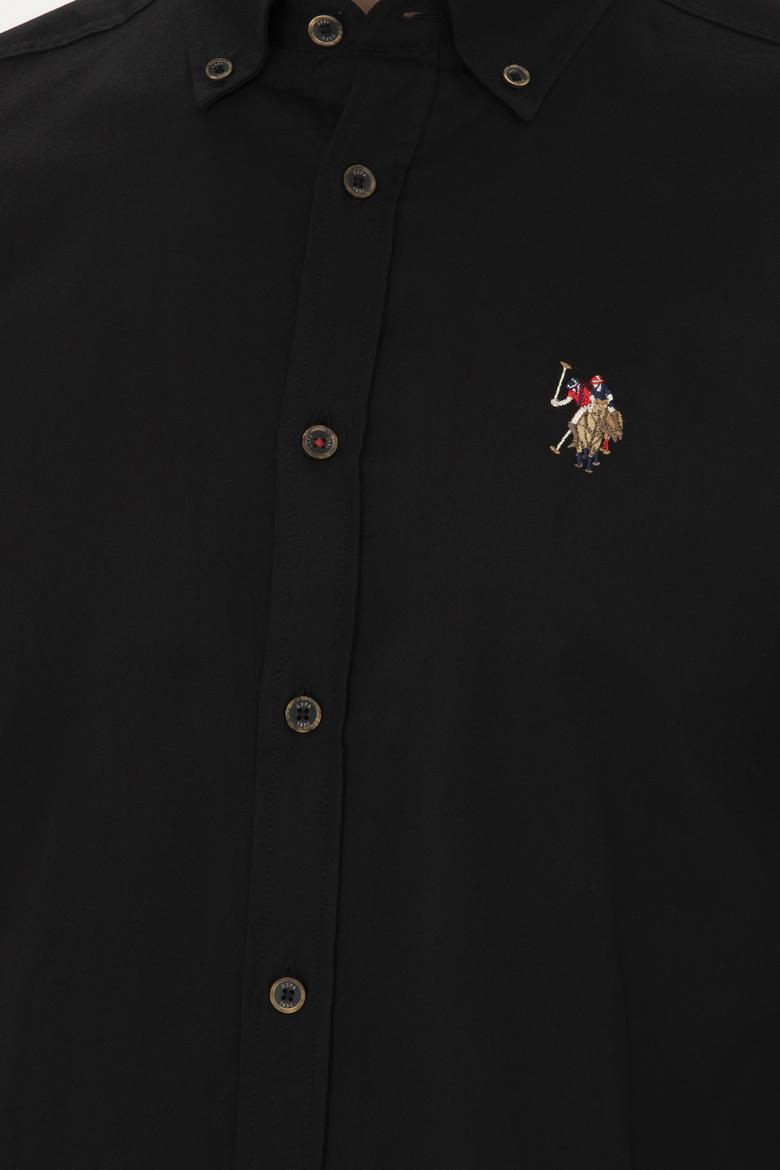 Erkek Siyah Uzun Kollu Basic Gömlek - 50282610125